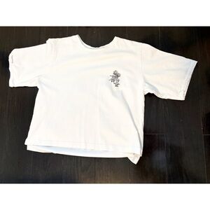Adidas White Limitless Tee Embroidered Roses